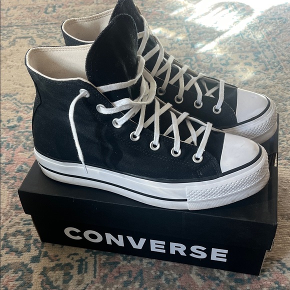 Converse Classic Black and White High-Tops platform - Picture 3 of 6